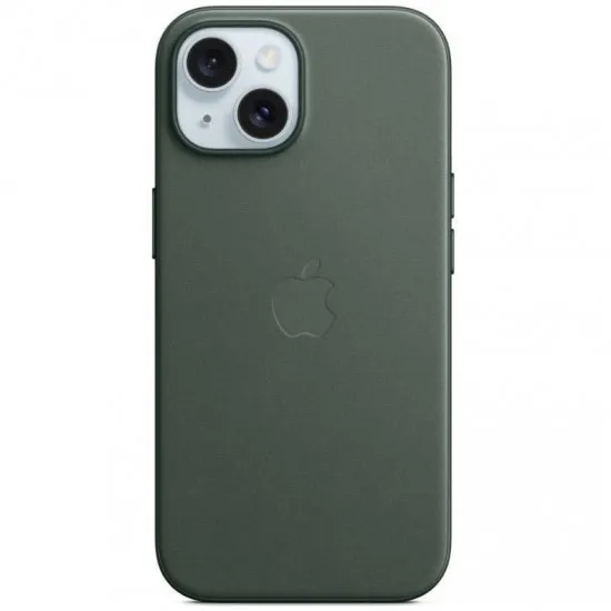 Husă FineWoven Case with MagSafe pentru iPhone 15, Evergreen