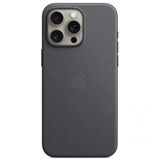 Husă FineWoven Case with MagSafe pentru iPhone 15 Pro, Black