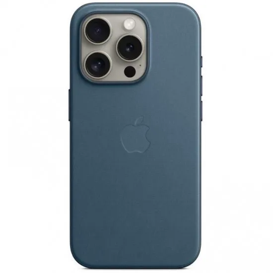 Husă FineWoven Case with MagSafe pentru iPhone 15 Pro Max, Pacific Blue