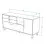 Living ML-Mobila Velvet Set N2 (235 cm), Alb/Auriu