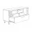 Living ML-Mobila Velvet Set N2 (235 cm), Alb/Auriu