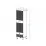 Penal ML-Mobila Velvet N3 (60 cm), Alb/Auriu