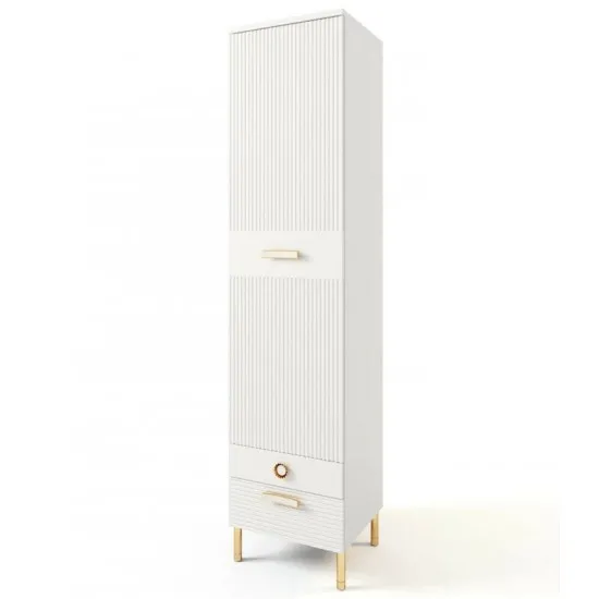 Penal ML-Mobila Velvet N2 (50 cm), Alb/Auriu