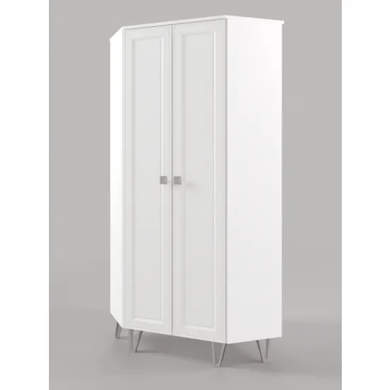 Dulap de colț ML-Mobila Mira N2 (90 cm), Alb