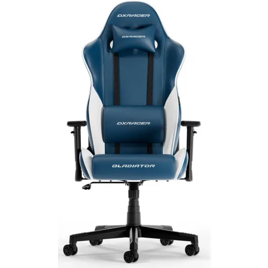 Кресло геймерское DXRacer GLADIATOR-23-L-BW-X1, Blue/White