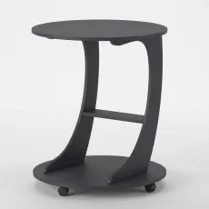 Măsuţă cafea ML-Mobila ML-1, Ø60 cm fără sticlă, Antracit