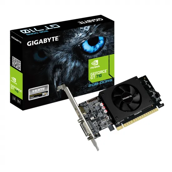 Видеокарта Gigabyte GeForce GT710 2GB GDDR5 Low Profile (2 ГБ/GDDR5/64 бит)