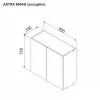 Верхний кухонный шкаф Ambianta Astra 800 AS под сушилку ДСП, Белый