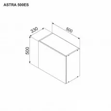 Верхний кухонный шкаф Ambianta Astra 500 ES под вытяжку ДСП, Белый