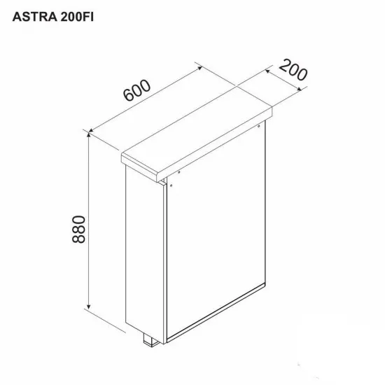 Modul inferior Ambianta Astra 200 FI Pal, Alb