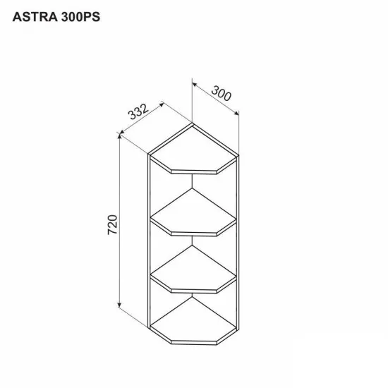 Modul superior Ambianta Astra 300 PS Pal, Grafit