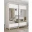 Шкаф купе Mobildor Aron K1, 120x240x60 cm, двери ДСП с зеркалом горизонтально, Белый