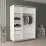 Шкаф купе Mobildor Aron K1 (150x240) раздвижные двери ДСП с зеркалом горизонтально, White