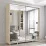 Dulap-cupeu Mobildor Aron, 210x200x60 cm, uși glisante din oglindă, Sonoma