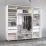 Шкаф купе Mobildor Aron, 250x210x60 cm, зеркальные двери и ДСП, Белый