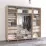 Шкаф купе Mobildor Aron K1, 270x240x60 cm, двери ДСП с зеркалом горизонтально, Сонома