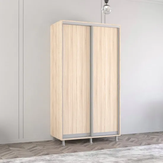 Шкаф купе Mobildor Aron P, 110x200x60 cm, двери ДСП, Сонома