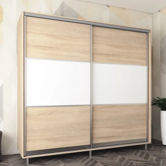 Шкаф купе Mobildor Aron S K (180x210) раздвижные двери ДСП горизонтально, Sonoma