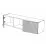 Dulap de perete ML-Mobila Velvet 5, 150x35x35 cm, Alb/Auriu