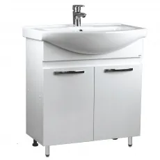 Dulap cu lavoar Mashtab Agat (Basic) 75 cm cu 2 usi, Alb Dulap cu lavoar Mashtab Agat (Basic) 75 cm cu 2 usi, Alb