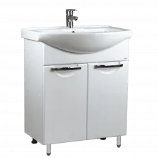 Dulap cu lavoar Mashtab Delfin (Basic) 75 cm cu 2 usi, Alb Dulap cu lavoar Mashtab Delfin (Basic) 75 cm cu 2 usi, Alb