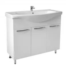 Dulap cu lavoar Mashtab Agat (Basic) 100 cm cu cos pentru rufe, Alb Dulap cu lavoar Mashtab Agat (Basic) 100 cm cu cos pentru rufe, Alb