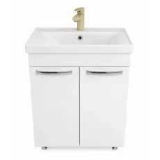 Dulap pentru lavoar Mashtab Agat (Sava) 70 cm, pardoseală cu 2 usi, Alb (11500)