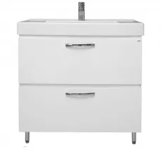 Dulap cu lavoar Mashtab Agat (Sava) 100 cm cu 2 sertare, Alb Dulap cu lavoar Mashtab Agat (Sava) 100 cm cu 2 sertare, Alb