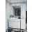 Dulap pentru baie Mashtab Agat (Sava) 100 pardoseală cu cos pentru rufe, Alb (11517)