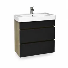 Dulap pentru lavoar Mashtab Sonata (Sava) 65 cm, suspendat suspendat cu 2 sertare (fără mâner), Sonoma/Antracit (11355)