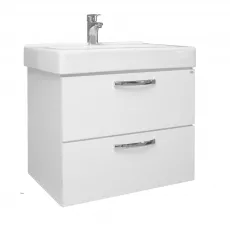 Dulap cu lavoar Mashtab Agat (Sava) 70 cm suspendat cu 2 sertare, Alb Dulap cu lavoar Mashtab Agat (Sava) 70 cm suspendat cu 2 sertare, Alb