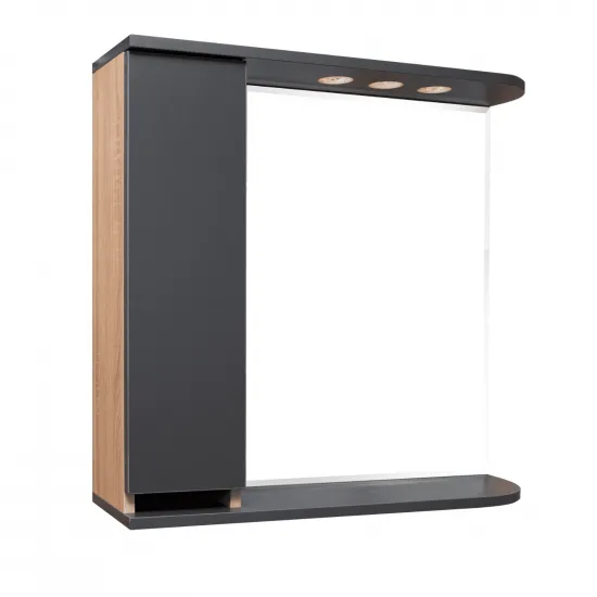 Dulap cu oglindÄ? Mashtab Sonata (60 cm) fara manere, Sonoma/Anthracite