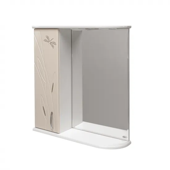 Dulap cu oglindă Mashtab Stuff (60 cm), Beige/White