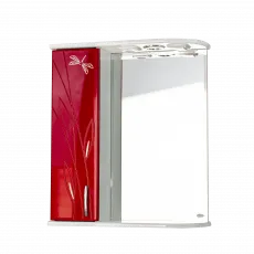 Dulap cu oglindă Mashtab Stuff (60 cm), Red/White