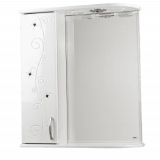 Шкаф с зеркалом Mashtab Cristal (90 см), White