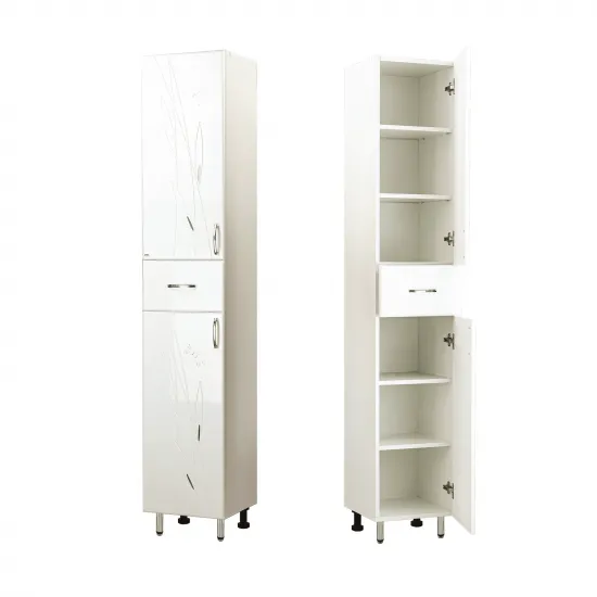 Шкаф пенал Mashtab Stuff (35 см) с выдвижным ящиком, White