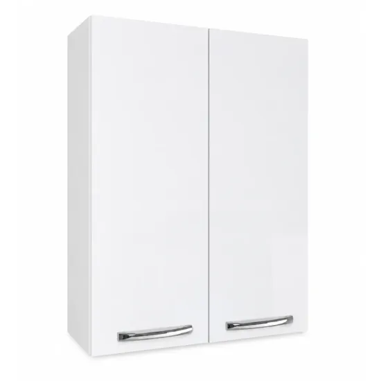 Шкаф-пенал для ванной подвесной Mashtab Agat 60x80x25, с полками, Белый (10652)