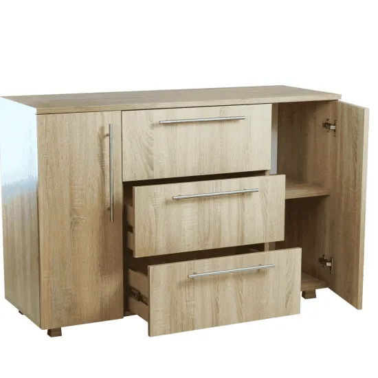 Комод Mashtab Madrid (120 см) 3 ящика, Sonoma