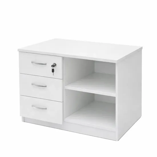 Tumbă Mashtab pentru imprimantă cu 3 sertare, Alb