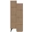 Шкаф Showdeko Stair, 62.2x37.4x156 см, Oak