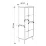 Dulap Showdeko Spark, 60x35.6x151 cm, White/Black Marble