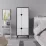 Dulap Showdeko Spark, 60x35.6x151 cm, White/Black Marble