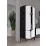 Dulap Showdeko Spark, 60x35.6x151 cm, White/Black Marble