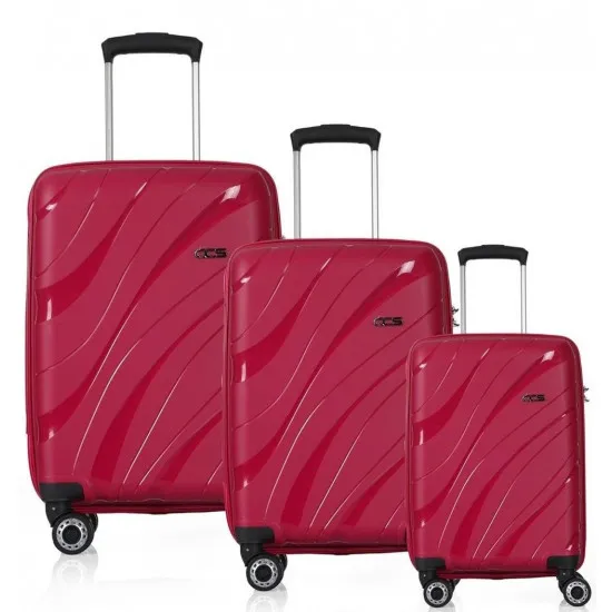 Set de valize CCS 5223 Set, Pink