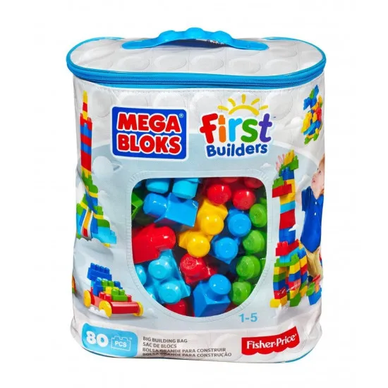 Mattel DCH63 Set Mega Bloks - primul constructor - seria "First Builders" 80 piese