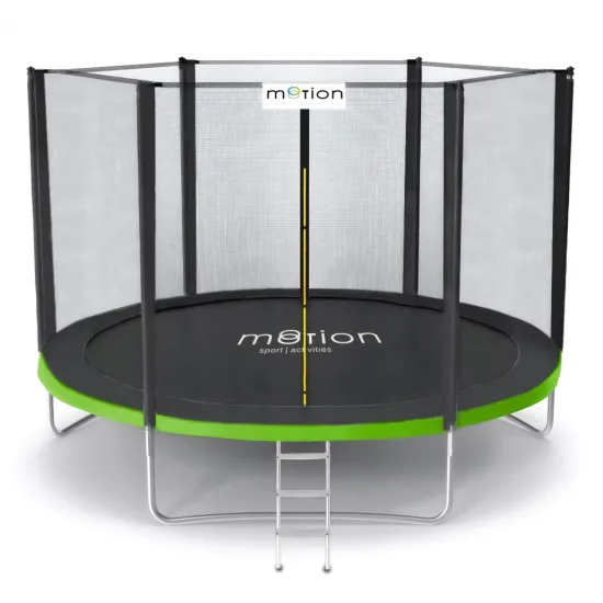 Trambulină Jumi Motion OM-258679, 305 cm, plasă externă, Black/Green