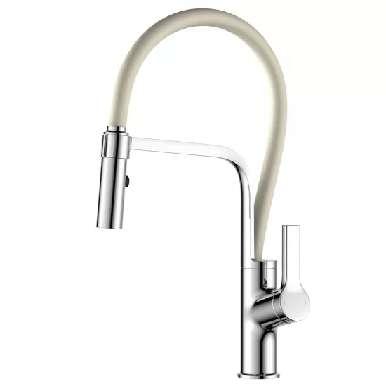 Смеситель для кухни Sandonna Andra бежевый/хром (VOR58022)