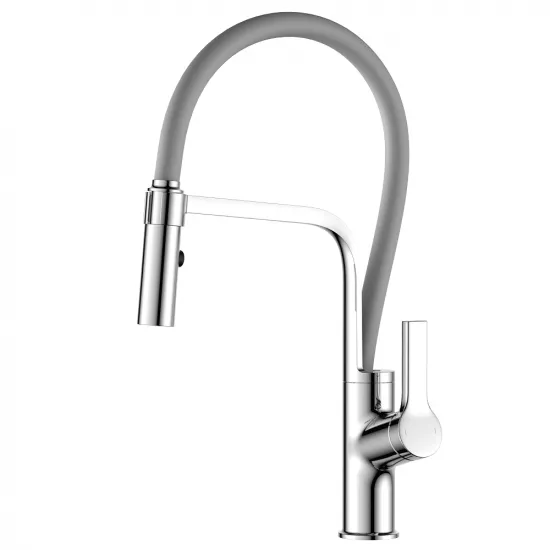 Смеситель для кухни Sandonna Andra хром/серый (VOR58024)