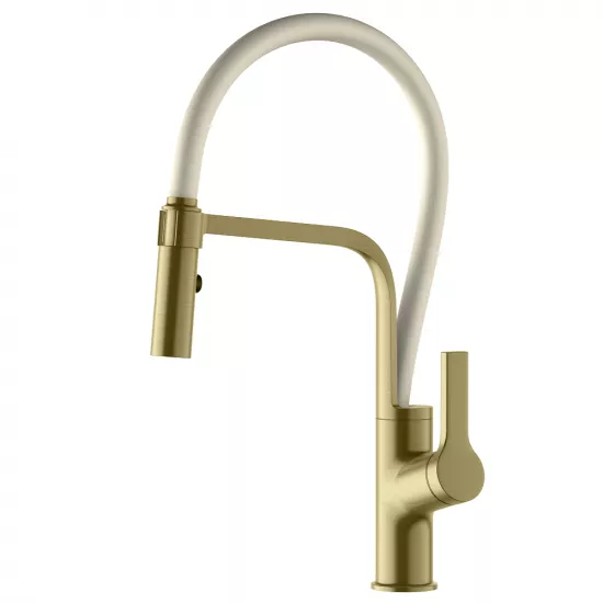 Смеситель для кухни Sandonna Andra белый/золото (VOR58336)