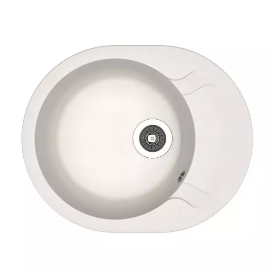 Chiuvetă de bucătărie Dr.Gans Berta,580x470 mm, Alb (VOR56663)